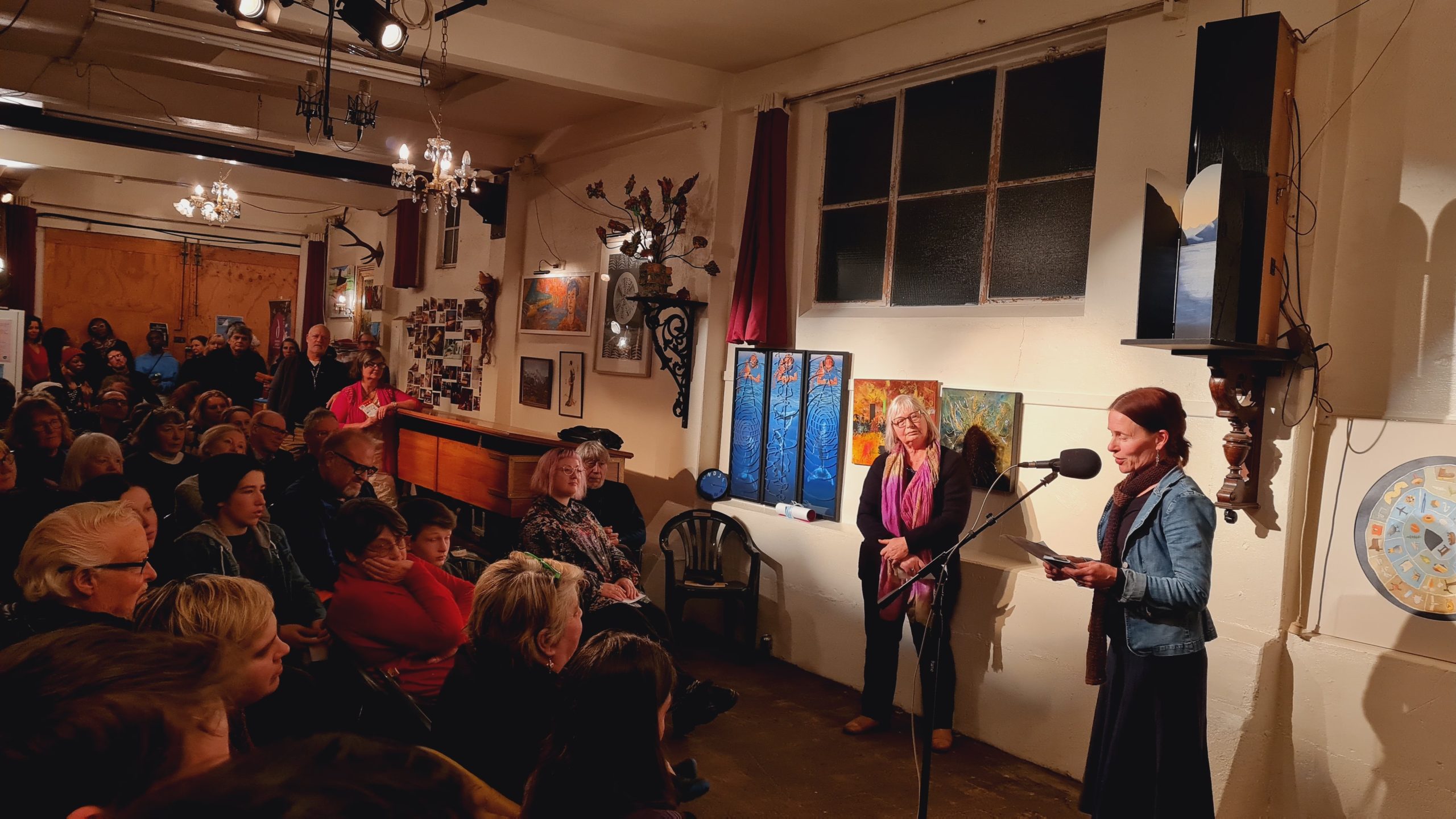 Dunedin, Sophia Wilson and Kay Cooke, guest readers